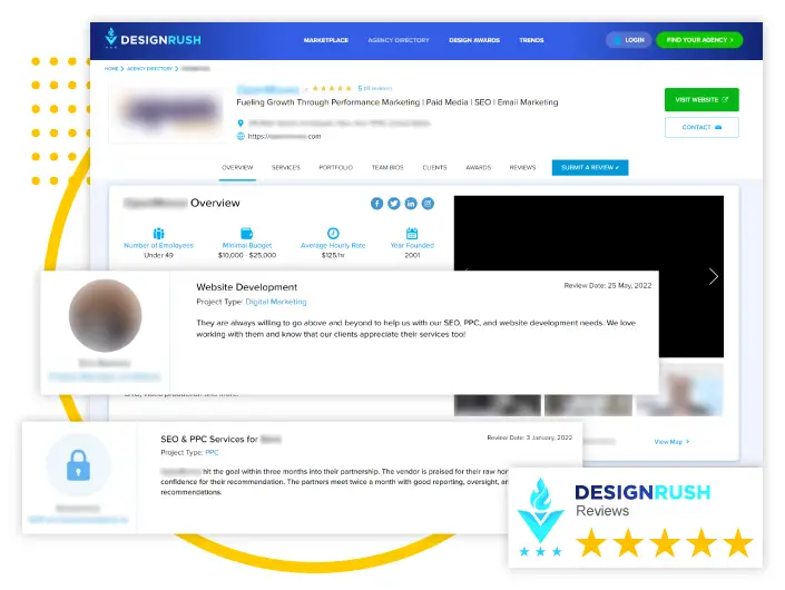 DesignRush  5 Star Ratings