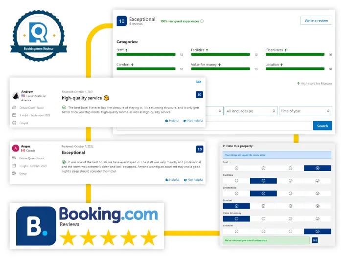 Booking.com 5 Star Ratings