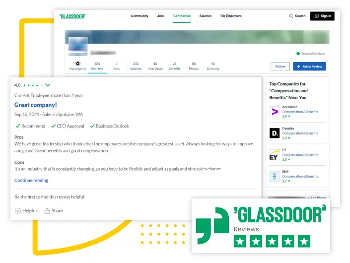 Glassdoor  5 Star Ratings